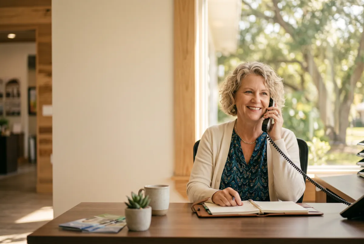 A local listing specialist getting ready to call you